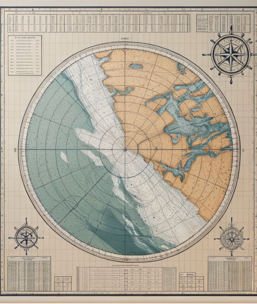 Vintage nautical chart